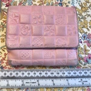 CHANEL Pink Quilted Wallet serial number 8757786